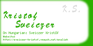 kristof sveiczer business card