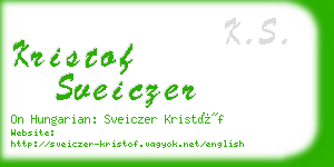 kristof sveiczer business card